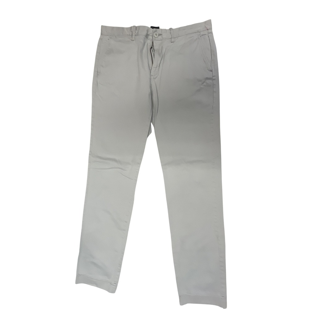 J.Crew Stretch Chino Pants Mens‎ 32x34 Light Gray Slim Straight Re-Imagined